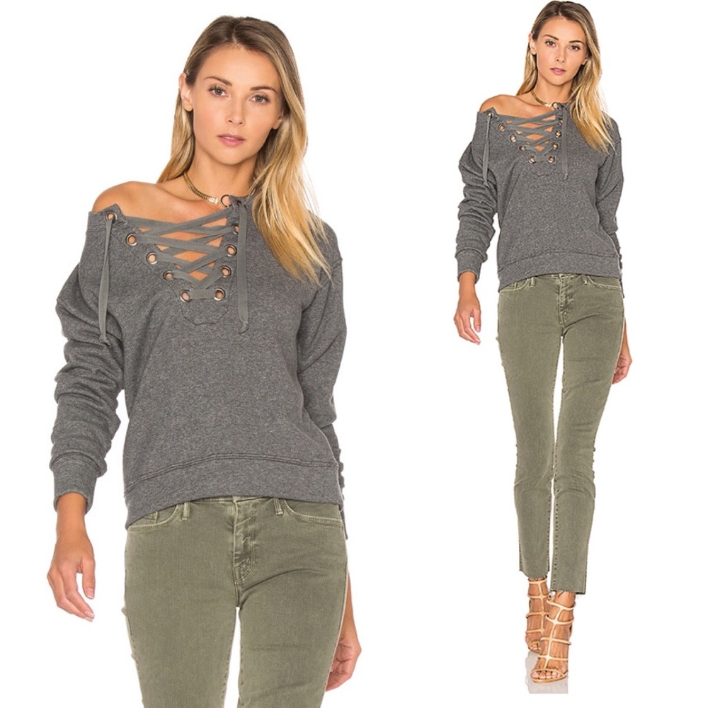 MOTHER The Tie Up Easy Sweatshirt